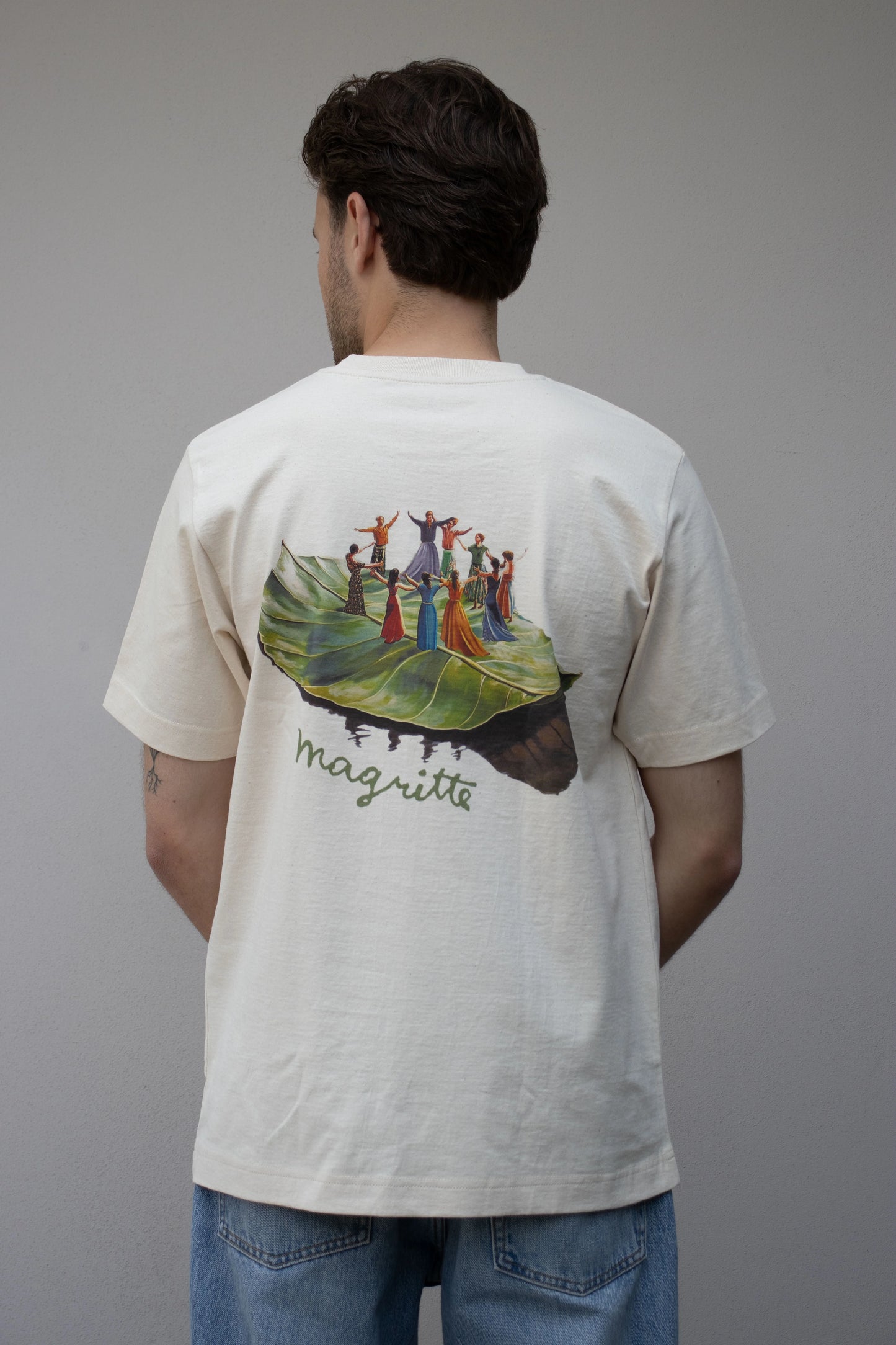 Floating Leaf Tee - Off-white