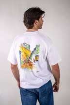 AR-T Boxy Tee - Van Gogh's Terrace White