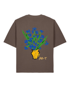 AR-T Boxy Tee - Van Gogh's Ireses Mocha