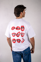 AR-T Boxy Tee - Lips White