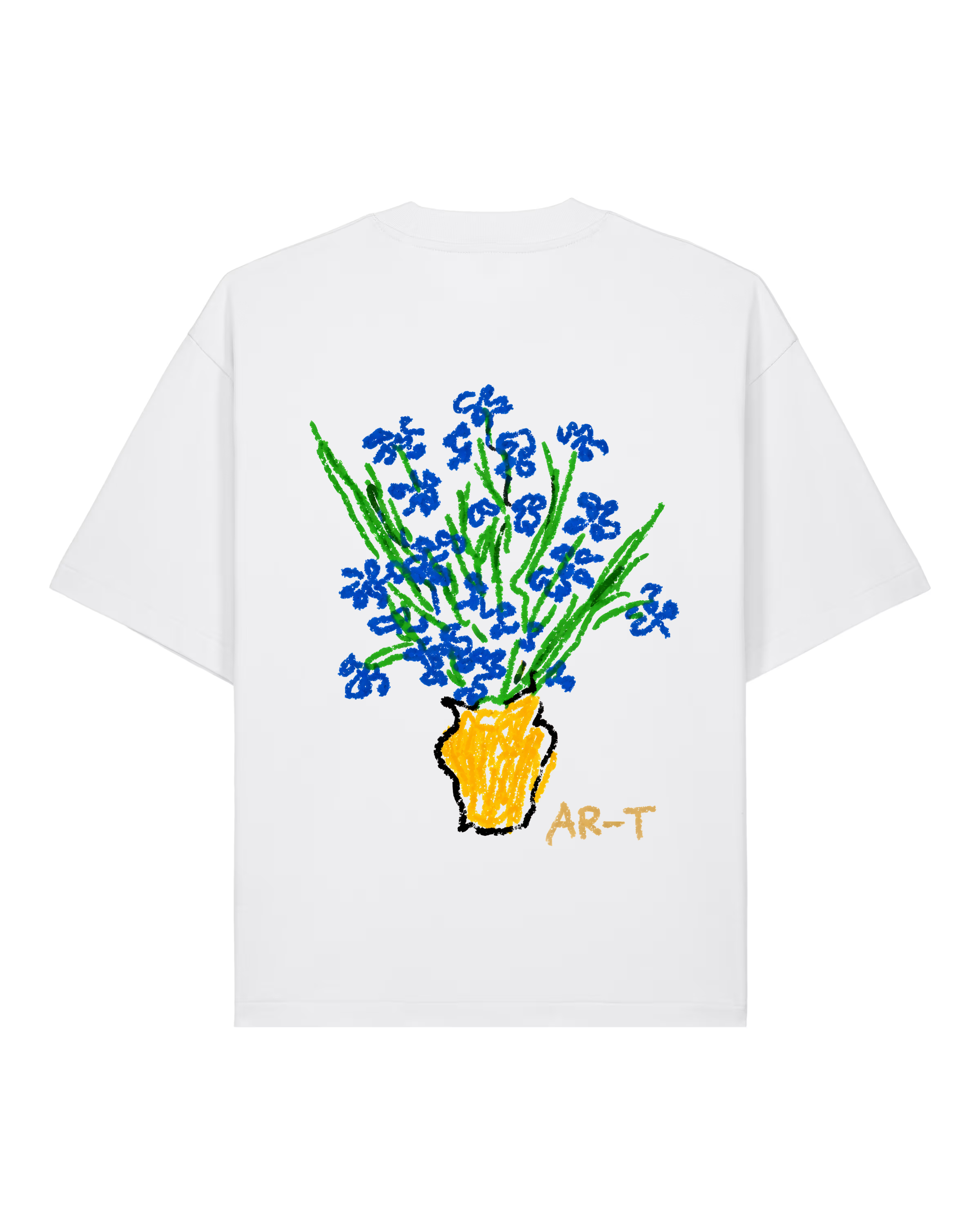 AR-T Boxy Tee - Van Gogh's Ireses White