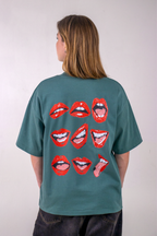 AR-T Boxy Tee - Lips Green
