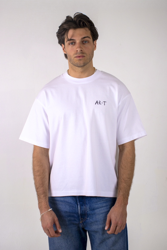 AR-T Boxy Tee - Van Gogh's Terrace White