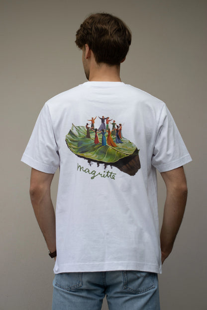 Floating Leaf Tee - White