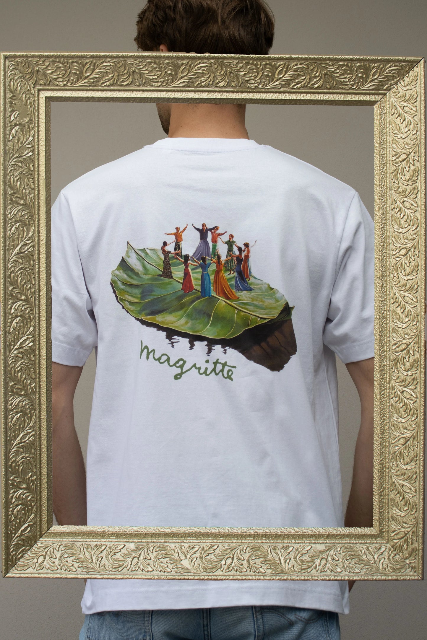 Floating Leaf Tee - White
