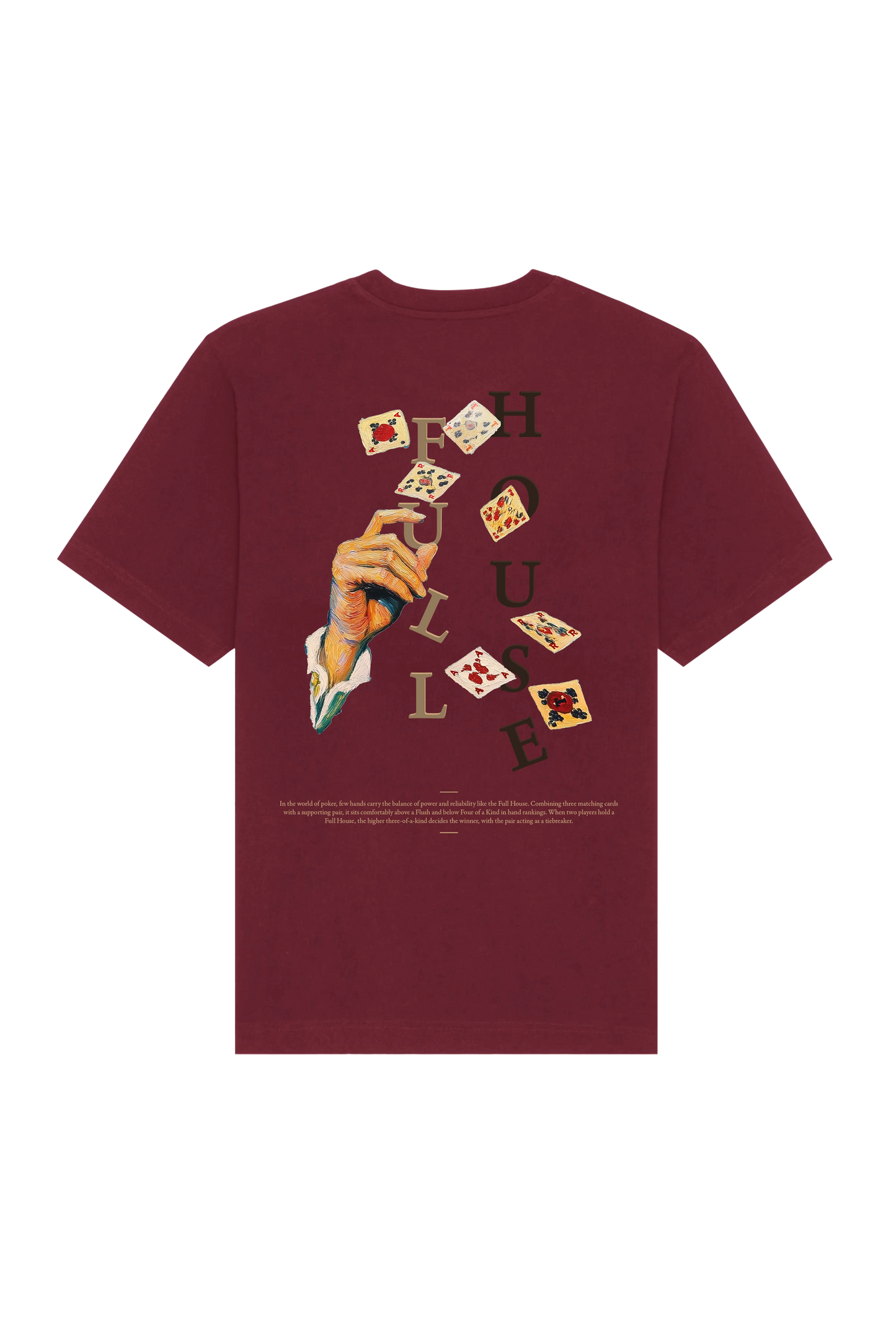 Full House Tee - Bordeaux Red