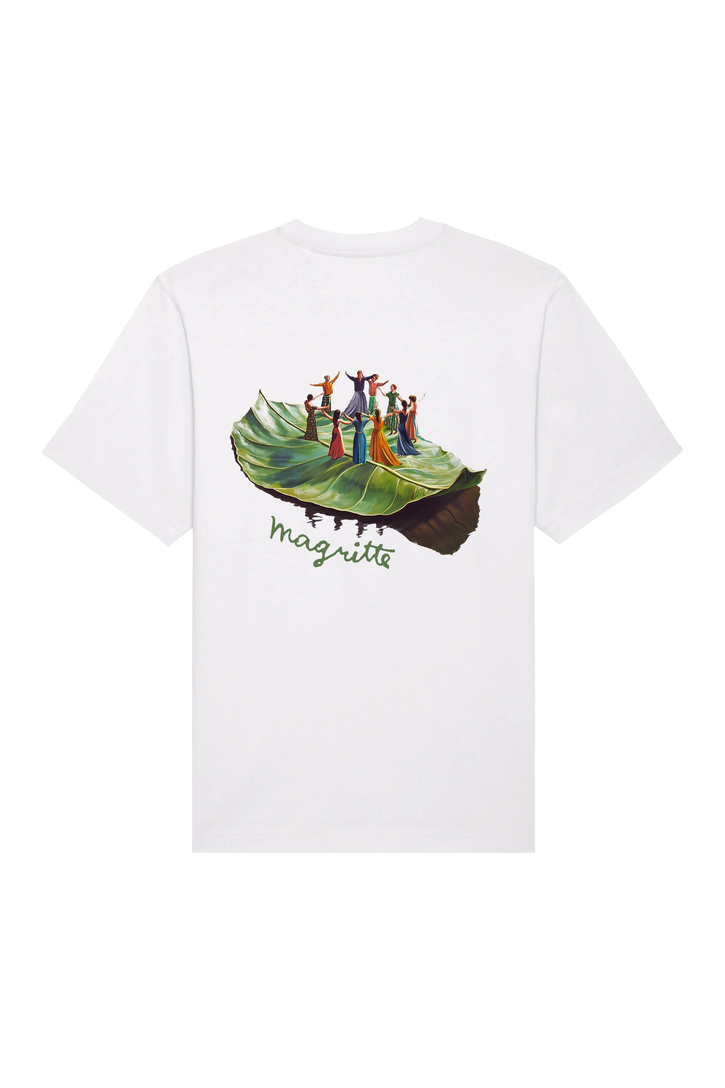 Floating Leaf Tee - White